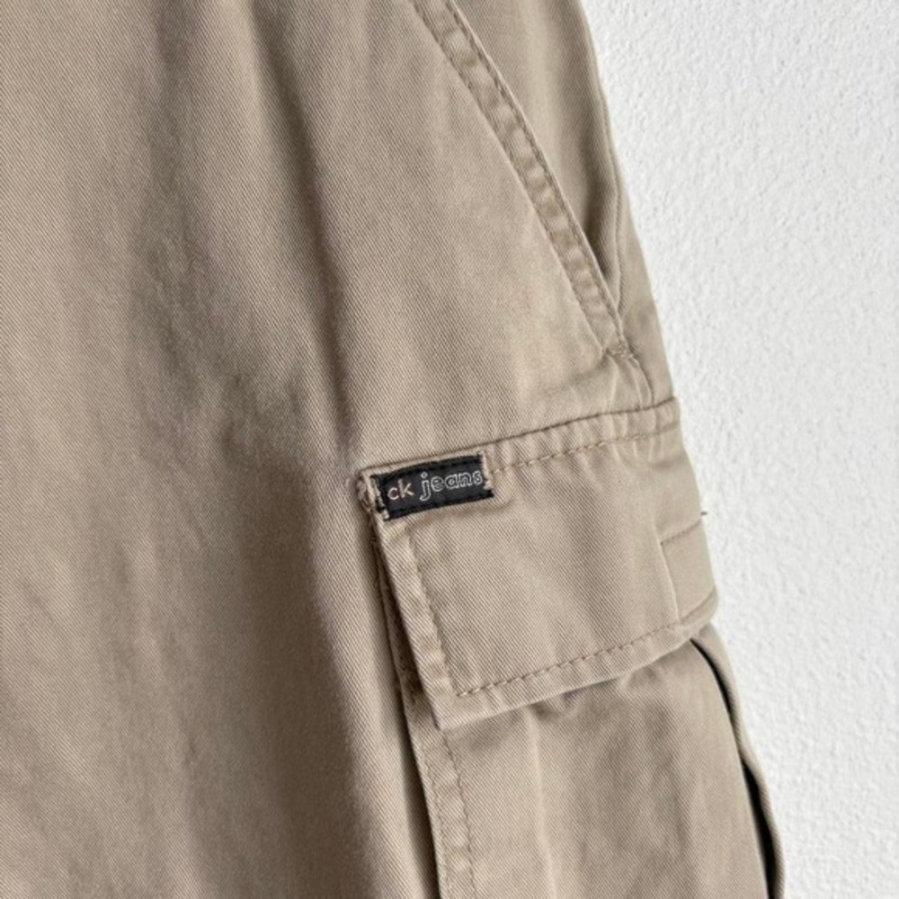 Calvin Klein Jeans Tan Cotton Cargo Mini Skirt Utility Khaki Size 7 - Picture 5 of 8
